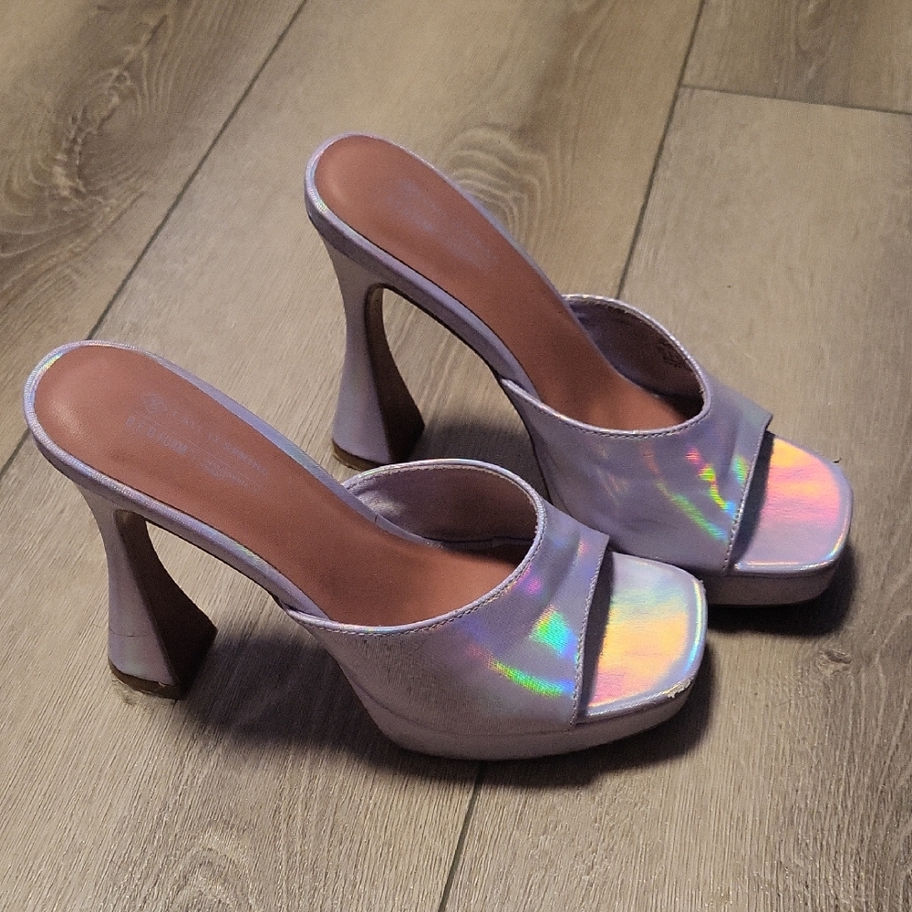 Call It Spring Iridescent Open-Toe Heels
